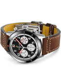 Breitling Avi Chronograph 42 Mosquito Black Dial Brown Leather Strap Watch for Men - Y233801A1B1X1