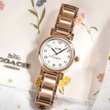 Coach Madison White Dial Rose Gold Steel Strap Watch for Women - 14502395