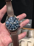 IWC Pilot’s Watch Chronograph Edition “Le Petit Prince” Blue Dial Brown Leather Strap Watch for Men - IW377714