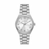 Michael Kors Lennox Three Hand Silver Dial Silver Steel Strap Watch For Women - MK7393