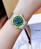 Versace Greca Green Dial Silver Steel Strap Watch for Women - VEVH00720