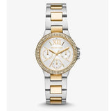 Michael Kors Camille Multifunction Silver Dial Two Tone Steel Strap Watch For Women - MK6982