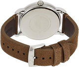 Emporio Armani Luigi Quartz Gray Dial Brown Leather Strap Watch For Men - AR11070