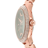 Michael Kors Camille Chronograph Grey Dial Rose Gold Steel Strap Watch For Women - MK6983