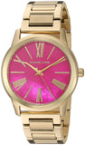 Michael Kors Hartman Quartz Pink Dial Gold Steel Strap Watch For Women - MK3520