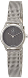 Calvin Klein Minimal Grey Dial Silver Mesh Bracelet Watch for Women - K3M2312X