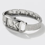 Michael Kors Empire Three-Hand Silver Dial Silver Steel Strap Watch for Women - MK4841