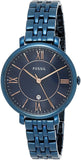 Fossil Jacqueline Blue Dial Blue Steel Strap Watch for Women - ES4094