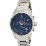 Hugo Boss Skymaster Blue Dial Silver Steel Strap Watch for Men - 1513784