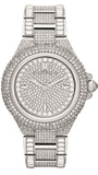 Michael Kors Camille Crystal Pave Dial Silver Steel Strap Watch for Women - MK5869