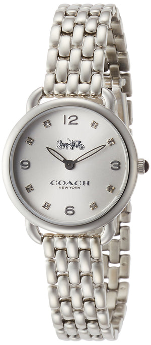 Coach Delancey Slim Silver Dial Silver Steel Strap Watch for Women - 14502781