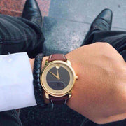 Movado Museum Classic Brown Dial Brown Leather Strap Watch For Men - 0606880