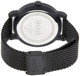 Hugo Boss Oxygen Black Dial Black Mesh Bracelet Watch for Men - 1513636