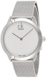 Calvin Klein Minimal White Dial Silver Mesh Bracelet Watch for Women - K3M2212Y