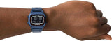 Fossil Retro Analog-Digital Black Dial Blue Steel Strap Watch for Men - FS5896