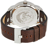 Diesel Mini Daddy LIght Blue Dial Brown Leather Strap Watch For Men - DZ7321