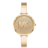 Michael Kors Parker Crystals Gold Dial Gold Steel Strap Watch For Women - MK4469