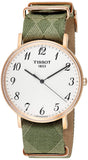 Tissot T Classic Everytime White Dial Green Nylon Strap Watch for Men - T109.610.38.032.00