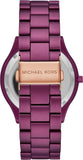 Michael Kors Slim Runway Quartz Purple Dial Purple Steel Strap Watch For Women - MK4507