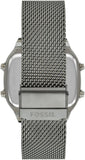 Fossil Retro Digital Purple Dial Grey Mesh Strap Watch for Men - FS5888