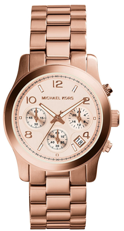 Michael Kors Runway MK5128 Women's newest Rose Gold Stainless Steel Dial Watch MP144