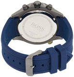 Hugo Boss Globetrotter Blue Dial Blue Silicone Strap Watch for Men - 1513821