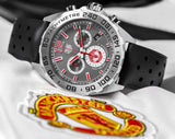 Tag Heuer Formula 1 Manchester United Special Edition Gray Dial Black Silicone Strap Watch untuk Pria - CAZ101M.FT8024