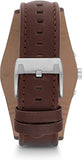 Fossil Coachman Chronograph Black Dial Brown Leather Strap Watch for Men - CH2891