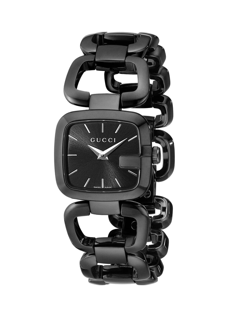 Gucci G Ladies Quartz 125 G Series Black Dial Bracelet Watch For