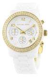 Michael Kors Runway White Dial White Steel Strap Watch for Women - MK5237