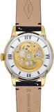 Fossil Townsman Automatic Skeleton Black Dial Black Leather Strap Watch for Men - ME3210