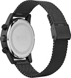 Hugo Boss Associate Black Dial Black Mesh Bracelet Watch for Men - 1513769