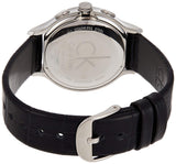 Calvin Klein Skirt Chronograph Black Dial Black Leather Strap Watch for Men - K2U291C1