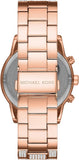 Michael Kors Ritz Three-Hand Glitz Rose Gold Dial Rose Gold Steel Strap Watch for Women - MK6748