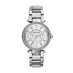 Michael Kors Parker Silver Dial Silver Steel Strap Watch for Women - MK5615