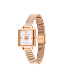 Coach Cass White Dial Rose Gold Mesh Bracelet Watch for Women - 14503698