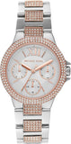 Michael Kors Camille Multifunction White Dial Two Tone Steel Strap Watch For Women - MK6846