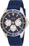 Guess Odyssey Multifunction Blue Dial Blue Rubber Strap Watch For Men - W1108G4