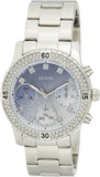 Guess Confetti Diamonds Blue Dial Silver Steel Strap Watch for Women - W0774L6