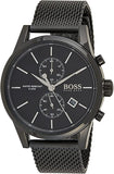 Hugo Boss Associate Black Dial Black Mesh Bracelet Watch for Men - 1513769