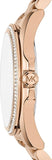 Michael Kors Bradshaw Quartz Rose Gold Dial Rose Gold Steel Strap Watch For Women - MK6556