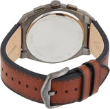 Fossil Everett Chronograph Grey Dial Brown Leather Strap Watch for Men - FS5799