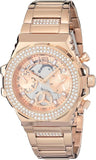 Guess Fusion Chronograph Rose Gold Dial Rose Gold Steel Strap Watch for Women - GW0552L3