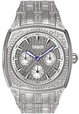 Bulova Crystal Collection Phantom Silver Dial Silver Steel Strap Watch for Men - 96C002