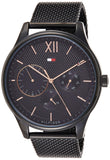 Tommy Hilfiger Damon Quartz Black Dial Black Mesh Bracelet Watch for Men - 1791420