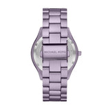 Michael Kors Slim Runway Quartz Purple Dial Purple Steel Strap Watch For Women - MK4540