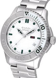 Gucci G Timeless Silver Dial Silver Steel Strap Watch For Men - YA126232