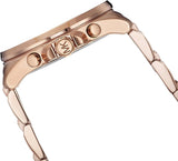 Michael Kors Brecken Chronograph Analog Black Dial Rose Gold Steel Strap Watch For Women - MK8563