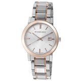 Burberry The City White Dial Two Tone Steel Strap Watch for Women - BU9006