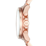 Michael Kors Brecken Chronograph Quartz Rose Gold Dial Rose Gold Steel Strap Watch For Women - MK6367